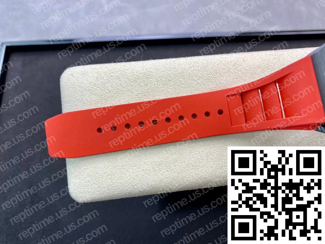 Richard Mille RM011 V3 Red Rubber Strap - Image 2
