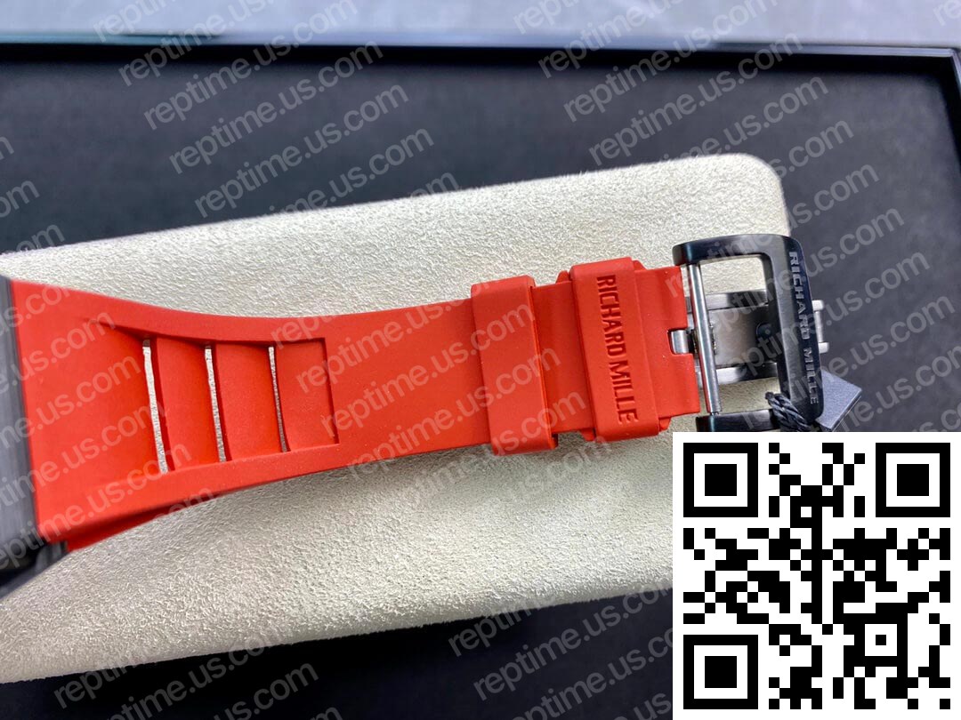 Richard Mille RM011 V3 Red Rubber Strap - Image 4