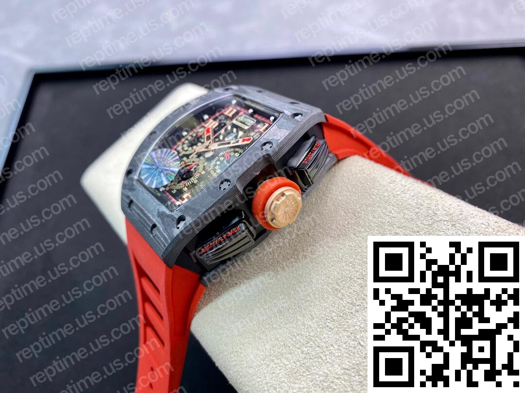 Richard Mille RM011 V3 Red Rubber Strap - Image 5