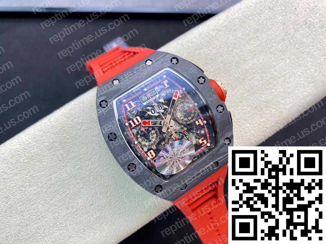 Richard Mille RM011 V3 Red Rubber Strap - Image 7