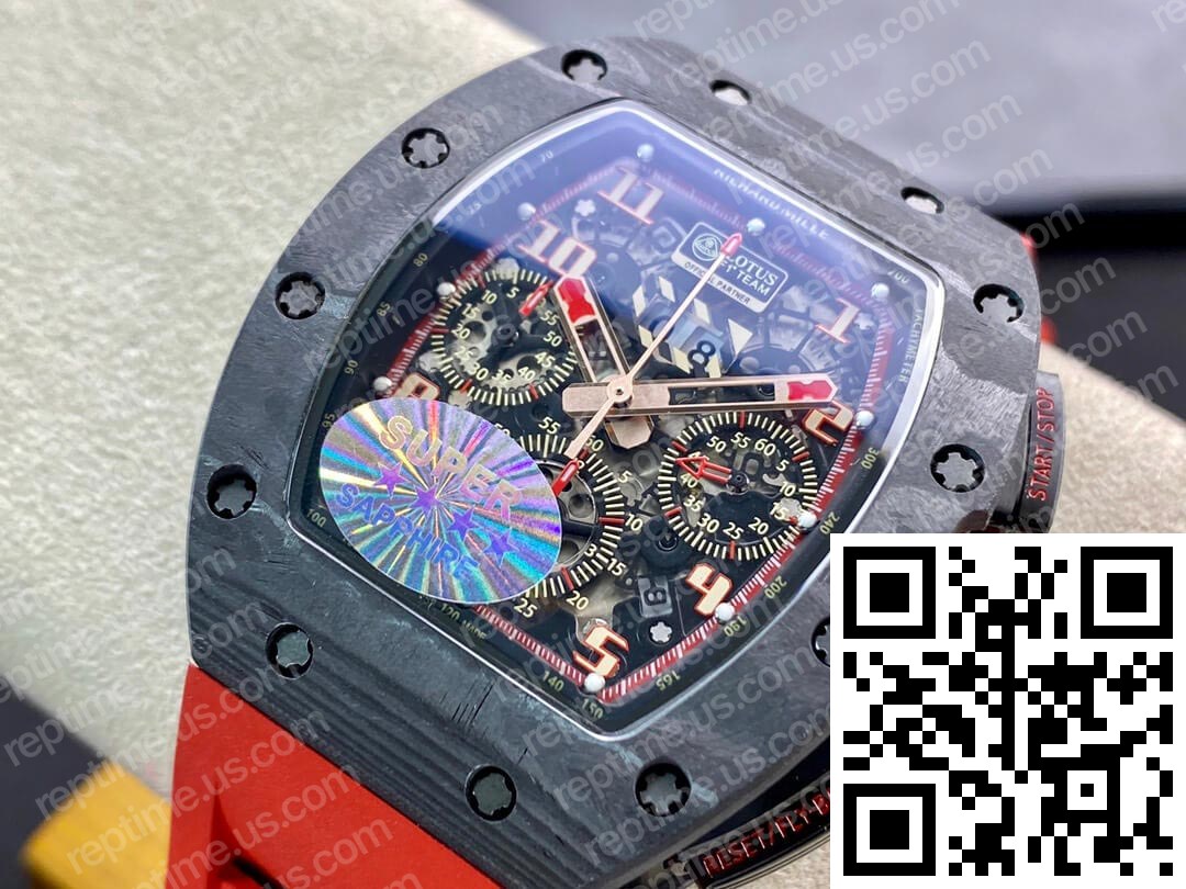 Richard Mille RM011 V3 Red Rubber Strap - Image 9