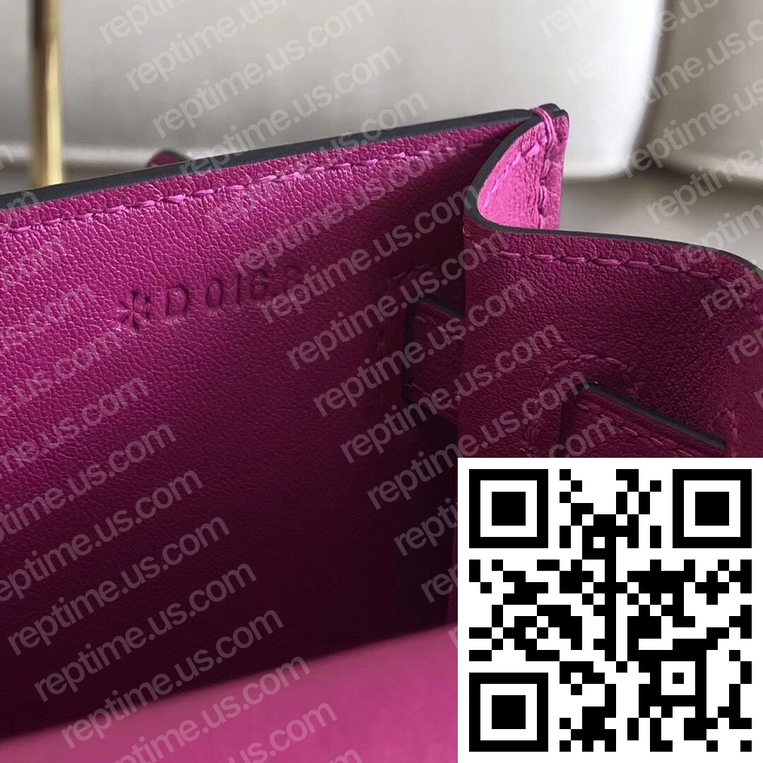 Hermes Kelly Danse Handmade Bag In Rose Purple Swift Leather - Image 7