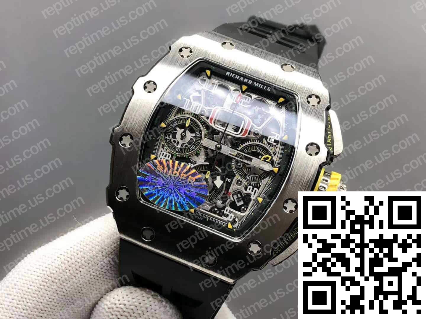 Richard Mille RM11-03 Titanium Case Rubber Strap - Image 6