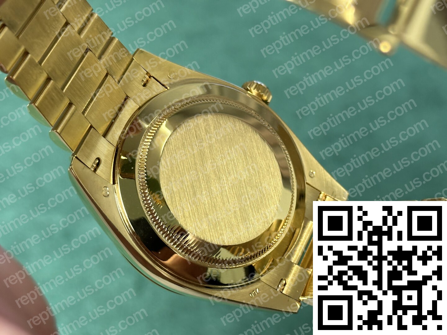 Custom Made 18k Yellow Gold Plated Rolex Day Date Silver Dial 40mm M228238-0002 - Image 5